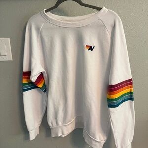 Aviator Nation OG White Crewneck Sweatshirt - M